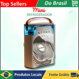 Mini Ar-Condicionado Portátil com Nebulização - Climatizador e Ventilador de Mesa Refrigerador de Ar Sortido